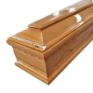 Дешевый роскошный деревянный гроб в европейском стиле новый дизайн погребальный гроб - Product Image 5