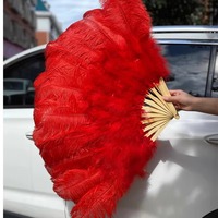 Éventails à main en plumes d'autruche Bar de danse du ventre Accessoires de mariage