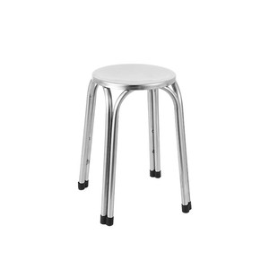 Stainless Steel <b>Stool</b> 4 Legs Round Seat Durable Living Room Chair Metal Furniture - Product Image 1