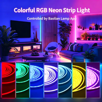 Bande lumineuse LED RGB autocollante à basse tension 5V, changeant de couleur en fonction de la musique, avec Bluetooth pour une ambiance de jeu
