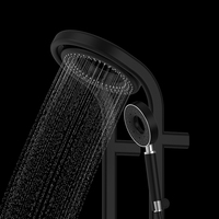Mélangeur numérique noir de luxe unique ensemble de robinet de douche pluie ciel étoilé froid et chaud système de douche électrique thermostatique
