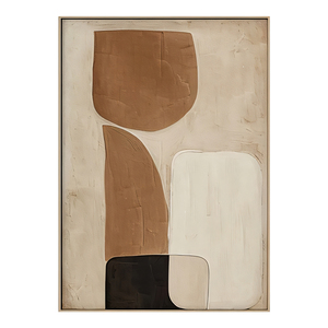 KHÁCH SẠN tùy chỉnh bức tranh trừu tượng màu be màu nâu đen kết cấu bức tranh tường tối giản Scandinavian nghệ thuật vải vẫn còn sống tác phẩm nghệ thuật - Product Image 5