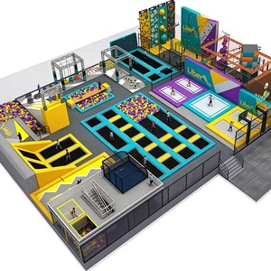 <span class=keywords><strong>Parque</strong></span> de Trampolines Interior Multifuncional Personalizado con Pared de Escalada, Foso de Espuma y Circuito Ninja para Centros Comerciales - Product Image 1