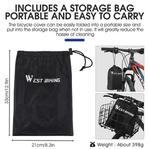 WEST BIKING - Funda Protectora para <span class=keywords><strong>Bicicleta</strong></span>, Impermeable y a Prueba de Polvo, para Bicicletas de Montaña y <span class=keywords><strong>Carretera</strong></span> - Product Image 6