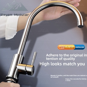 Robinet <span class=keywords><strong>de</strong></span> <span class=keywords><strong>cuisine</strong></span> Wayon en acier inoxydable <span class=keywords><strong>de</strong></span> qualité supérieure, levier unique, bec haut, design moderne pour villa et hôtel - Product Image 6