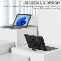 Étui de protection robuste, avec sangle pour les mains, surface Go 1 2 3, support pivotant à 360 degrés, offre spéciale