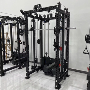 Équipement de musculation multifonctionnel directement de l'usine, machine Smith avec roulements linéaires, capacité de 500 kg, rack à squats robuste, logo personnalisé - Product Image 1