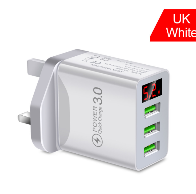 Charge rapide 4USB blanc
