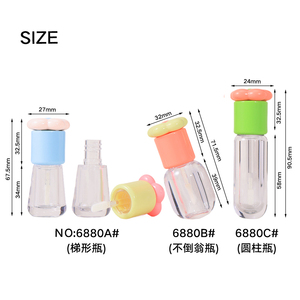 Jinze đầy màu sắc hình dạng hoa Lipgloss ống cho mỹ phẩm rỗng môi men bao bì với Keychain - Product Image 6