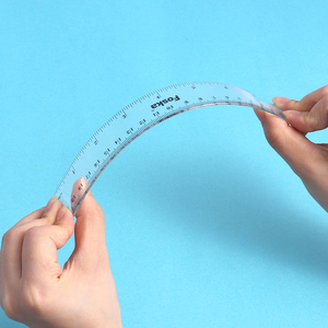 Foska thước đo góc thẳng và tam giác toán học hình học công cụ nhựa trong suốt Cai Trị để vẽ và đo lường 4 bộ - Product Image 3