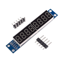 MAX7219 7 Segmen 8 Digit Templat Tampilan Tabung Mikrokontroler Mendukung Modul Kontrol Bertingkat untuk Arduino MCU/ 51/ AVR/ STM32