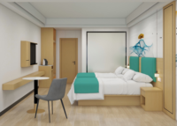 Ensemble de meubles de chambre d'hôtel, lit king-size moderne en panneaux de bois, sur mesure pour projets d'appartements et chambres d'hôtes 2 à 5 étoiles, usine OEM ODM
