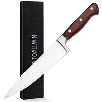 TOALLWIN couteaux de cuisine accessoires acier inoxydable 3Cr13 couteau de cuisine métal couteau de chef de cuisine avec manche en bois