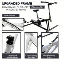 Vélo aquatique à ponton plat Lumark, monoplace, avec cadre en aluminium et tapis flottant avant, pour lac, portable, fabriqué en Chine
