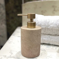 Distributeur de savon en béton écologique grès moderne naturel mat couleur sable ensemble de salle de bain accessoires
