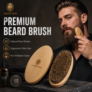 Spazzola per Capelli con Setole di Cinghiale Morbide, Curva a 360°, con Logo Personalizzato, in Legno di Bambù, Spazzola per <span class=keywords><strong>Barba</strong></span> con Setole Vegane, Piccola Spazzola da Rasatura per Uomo - Product Image 3