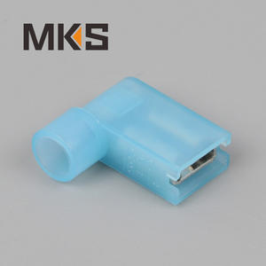 187250シリーズレッドブルーイエローナイロン完全絶縁真ちゅう90度右メスフラッグ形状スペードワイヤーディスコネクトコネクター - Product Image 4