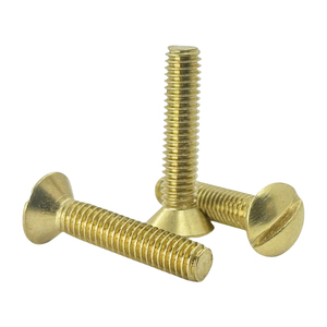 Viti a <span class=keywords><strong>testa</strong></span> ovale in ottone con intaglio DIN964, viti a macchina semisvasate M3 M4 M5 M6, elementi di fissaggio in ottone a <span class=keywords><strong>testa</strong></span> piatta - Product Image 2