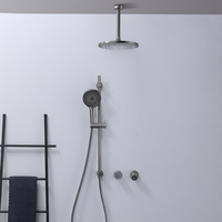 Ensemble de douche encastré le plus vendu douche de plafond avec système de robinet de douchette coulissante