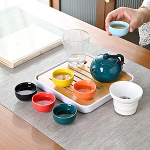 Juego de té Kung Fu Xishi, tetera de porcelana, 10 piezas, caja de regalo completa con tapa para regalos - Product Image 4