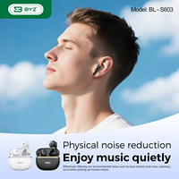 BYZ S603 Headphone Bluetooth Open Ear Nirkabel Peredam Kebisingan Pasif 17 Jam Waktu Putar Kontrol Sentuh Pengisian Daya Type-C