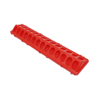 Nouvelle mangeoire à poulet en plastique de 50 cm avec 28 trous pour l'élevage de volailles, mangeoires pour animaux, matériau PP, état neuf