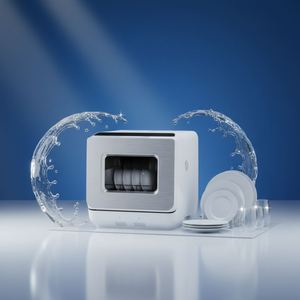 Nouvelle Lave-vaisselle Électrique Automatique de Comptoir en Plastique avec Contrôle Tactile, 4,5 L, Séchage par Ventilateur PTC, 4-5 Services - Product Image 4