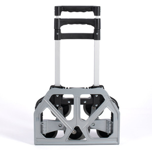 Chariot à main pliable robuste de 80 kg avec roues pivotantes, chariot en aluminium personnalisable OEM, chariot à pousser pliable - Product Image 4