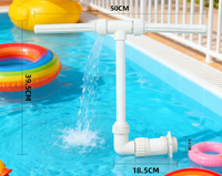 Robuste Kunststoff-Doppelkopf-Pool brunnen halterung für einfache Installation und Wasser anzeige