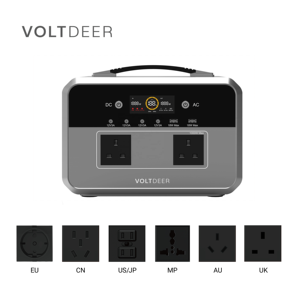 สถานีไฟฟ้าพกพา VOLTDEER รุ่นขายดี 1000W 1008Wh สำหรับใช้งานนอกสถานที่ รองรับแรงดันไฟฟ้ากว้าง ชาร์จเร็วแบบ DC (12 50V 12.5A) - Product Image 5