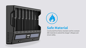 Chargeur de batterie Li-ion intelligent 8 emplacements VC8 pour cellules Li-ion <span class=keywords><strong>14500</strong></span>, 16340, 18650, 21700, 26650 3.7V pour hélicoptères RC - Product Image 6