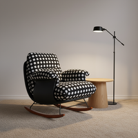 Fauteuil à bascule italien individuel pour salon et balcon, chaise longue de relaxation légère et luxueuse, canapé paresseux en bois massif