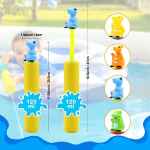 Pistola de agua de espuma eva con cabeza de animal para niños, juguetes interactivos de verano para piscina, baño y playa - Product Image 5