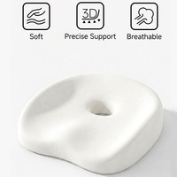 Coussin de bureau ergonomique en mousse à mémoire de forme pour les hémorroïdes, conçu pour soulager la fatigue du dos, du coccyx et des fesses