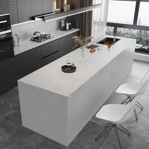 Goldtop OEM/ODM 5051 Calacatta Empira veine blanche grande dalle moderne dessus de table salle à manger hôtel cuisine comptoir dosseret mur - Product Image 6