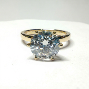 Nouvelle bague en or 18 carats de qualité supérieure, 2 carats, diamant de laboratoire taille ronde E-VVS2 et 4 grammes d'or, conçue pour des bijoux élégants - Product Image 1