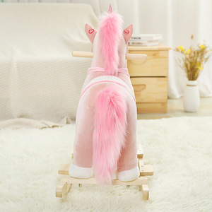 Nuevo estilo logotipo personalizado caballo mecedora tipo interactivo juguetes de peluche bebé reconfortante juguetes de animales de peluche de personaje/<span class=keywords><strong>dibujo</strong></span> - Product Image 3