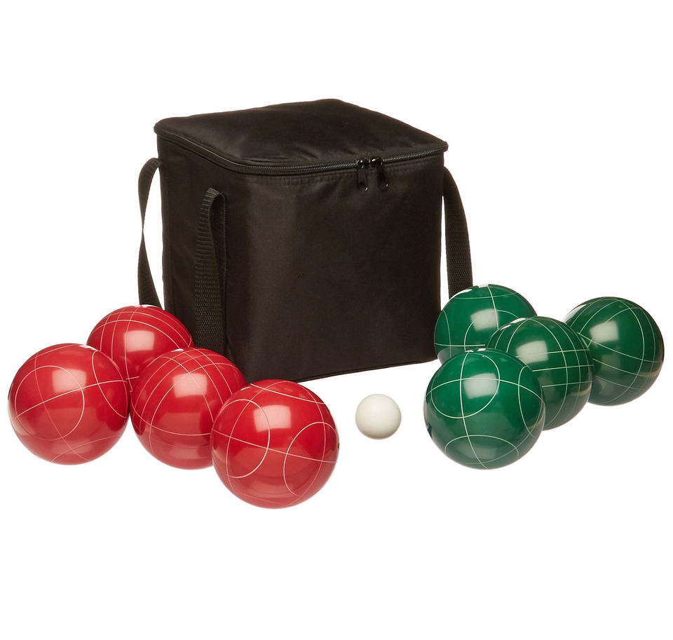 Fun Eco-friendly Outdoor 100mm Polyresin Composite Bocce Ball Set With Easy Carrying Bag For Sports & Entertainment