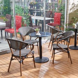 Chaise <span class=keywords><strong>de</strong></span> <span class=keywords><strong>bistrot</strong></span> en rotin d'extérieur, chaise <span class=keywords><strong>de</strong></span> salle à manger en osier pour usage commercial, ensemble table <span class=keywords><strong>de</strong></span> <span class=keywords><strong>bistrot</strong></span> avec plateau rond en marbre pour jardin et café - Product Image 6