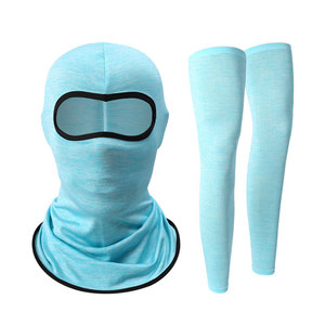 Cycling Face Mask Set Ice Silk Head Cover Leg Warmers Men's Lightweight Breathable Anti-Uv Quick Dry Outdoor Sports Gear - Product Image 2