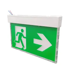 Double Sided Rechargeable Acrylic Emergency Exit Sign Led Slim Board Light For Escape Lighting