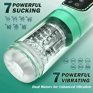 5 in 1 自動挿入回転式男性用オナホール ペニス ポンプ 吸引式ポケットプッシー フェラチオマシン 大人用セックストイ 男性向け 18歳以上 - Product Image 4