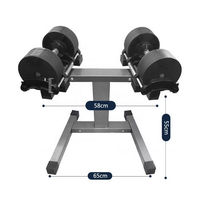 TOPTONS Ensemble d'haltères réglables en usine Haltères réglables Premium Home Gym Haltères réglables 20kg & 32kg