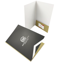 Dossier de présentation A4 A5 en papier couleur, Design personnalisé gratuit avec fente pour carte de visite, impression de dossier de fichier de poche