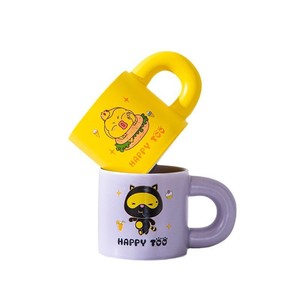 แก้วเซรามิคลายการ์ตูนไวจิ แรบบิท ขนาด 350 มล. แก้วกาแฟหลากสีสัน สำหรับใช้ในบ้าน สำนักงาน หรือเป็นของขวัญ - Product Image 5