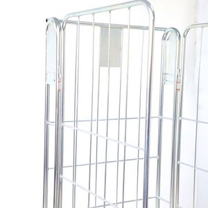 Heavy Duty Chất Lượng Cao Trung Quốc <span class=keywords><strong>Stackable</strong></span> Có Thể Gập Lại Ráp Siêu Thị Lưới Lưu Trữ CuộN Lồng Xe Đẩy - Product Image 3