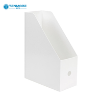 Boîte de rangement pliable verticale pour dossiers, boîte de rangement pour documents en plastique A4, porte-revues de bureau pour l'école et le bureau