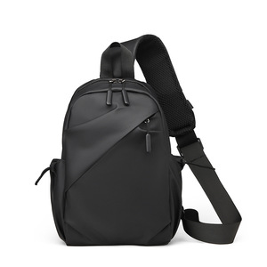 Customize Travel Leather Men Crossbody Bag Waterproof Water Resistant Fanny Pack with Adjustable <b>Strap</b> for Travel Work Sport - Product Image 2
