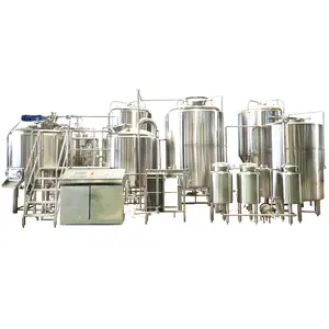 SUS304 bahan 10BBL peralatan pembuatan dengan pendingin bir barel bir untuk dijual
