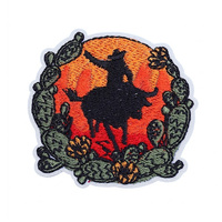 Ensemble de patchs brodés de style occidental |   Appliques à coudre Cowboy, Cheval, Cactus et Papillon pour vêtements, vestes et chapeaux